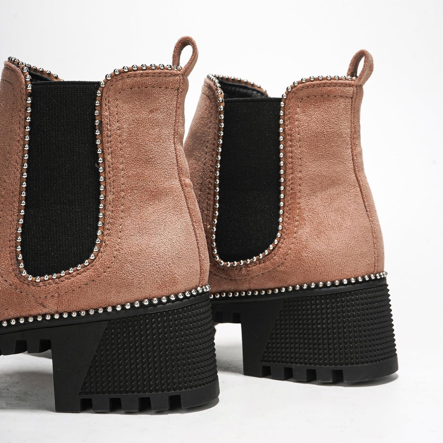 Tilda Studded Platform Chelsea Boots ā Chunky Ankle Combat Boots for Women