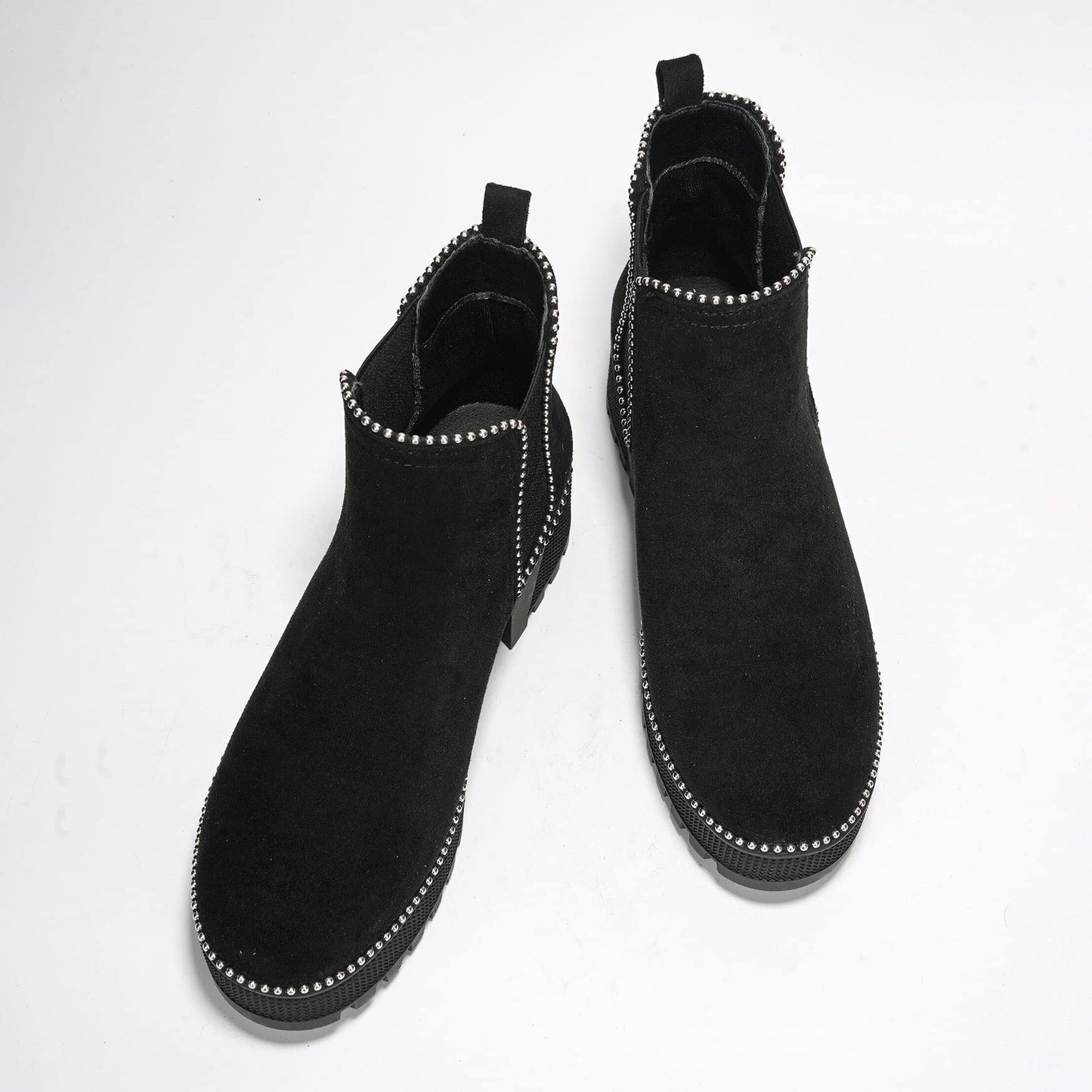 Tilda  Studded Platform Chelsea Boots – Chunky Ankle Combat Boots for Women