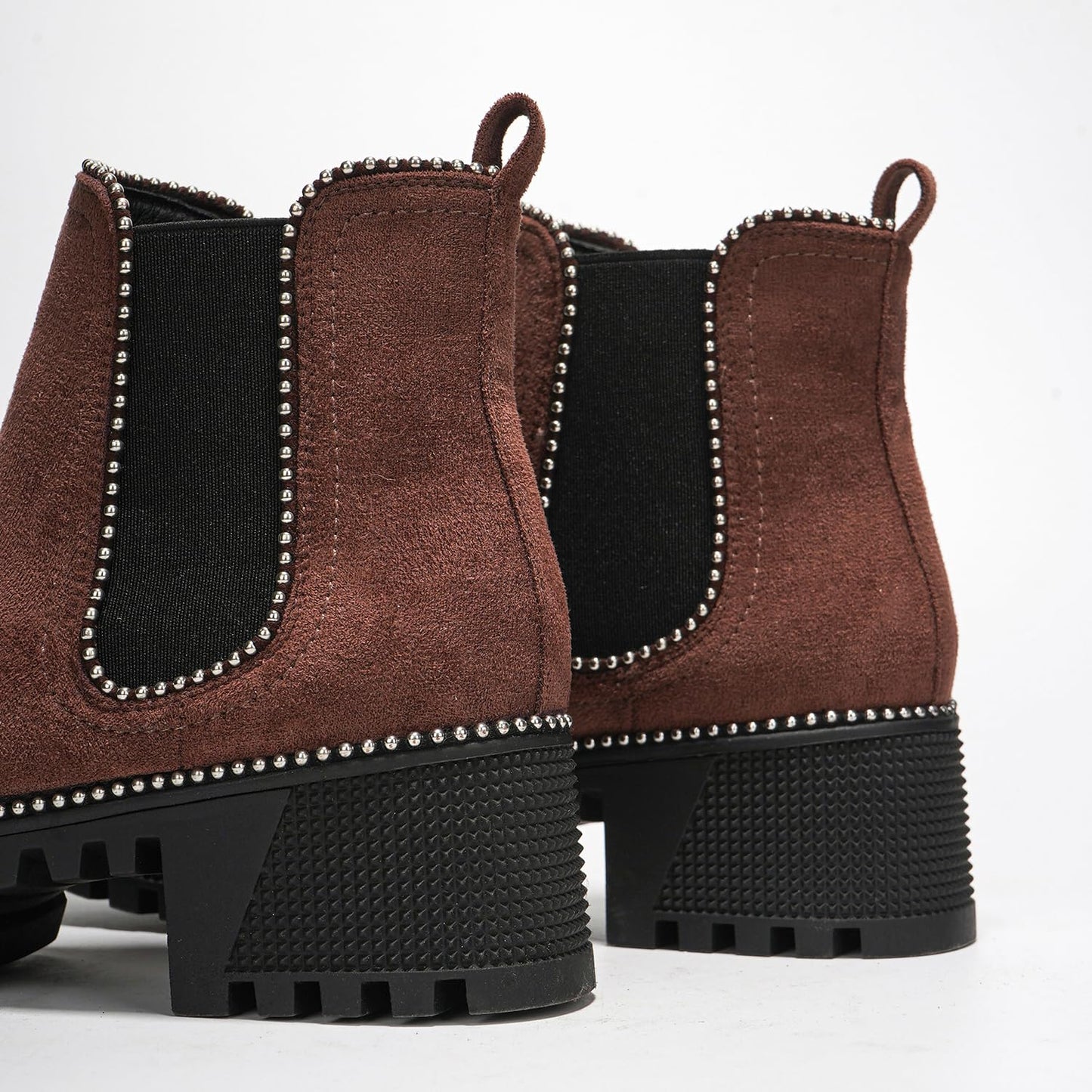 Tilda  Studded Platform Chelsea Boots – Chunky Ankle Combat Boots for Women
