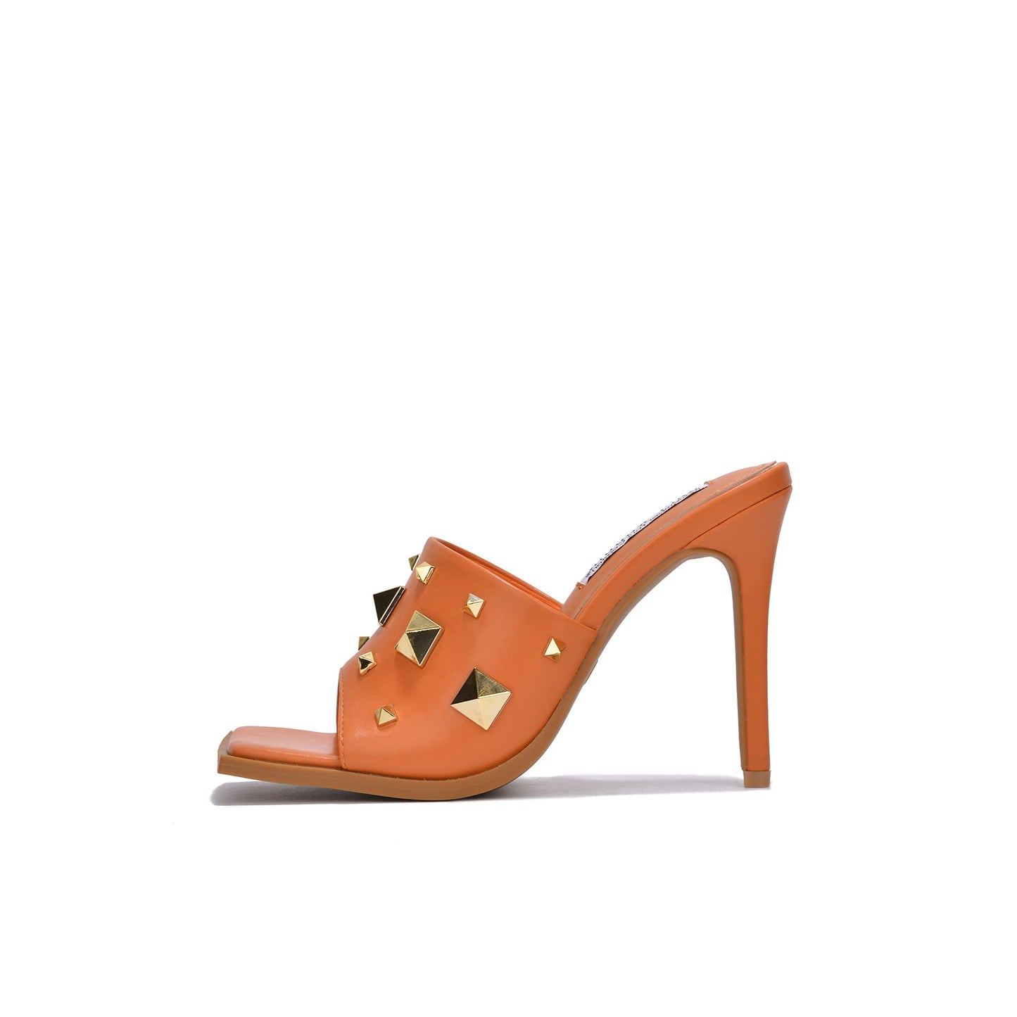 Popo Studded Square Toe Stiletto Heels – Punk Style Mules for Bold Women