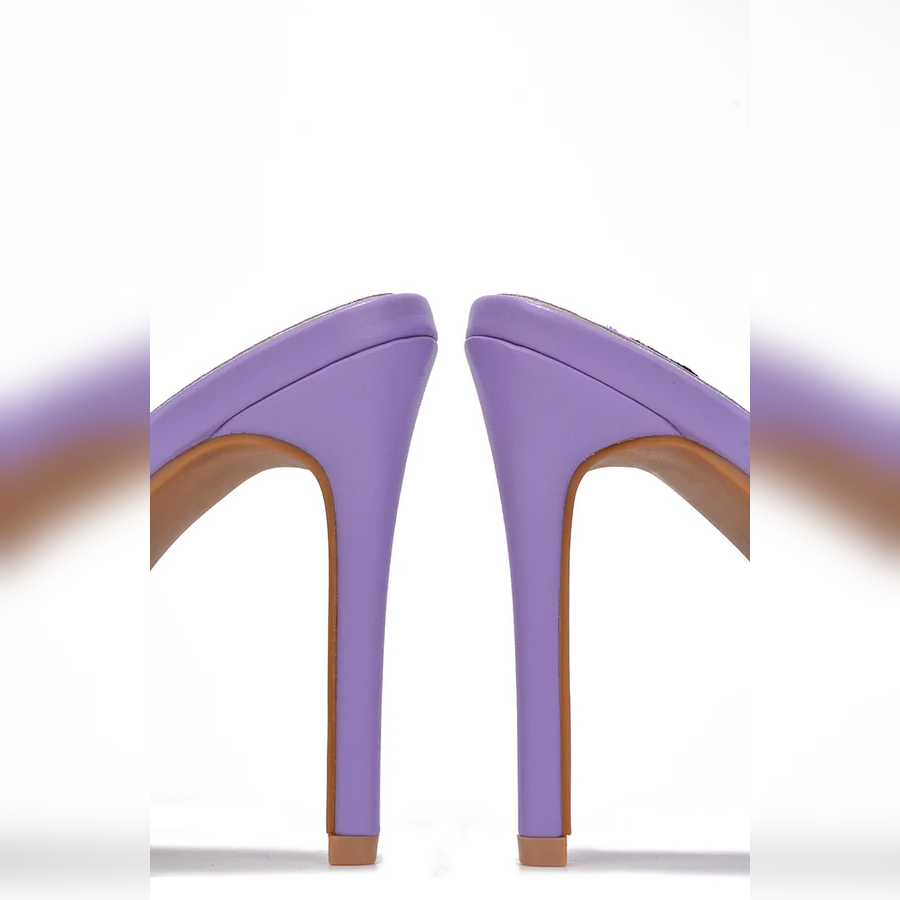 Popo Studded Square Toe Stiletto Heels – Punk Style Mules for Bold Women